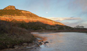 The moon over the Chama River
