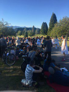 Dancers pull audience members into the dance at Mountain View Cemetery Solstice Gathering