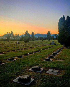 Mountain View Cemetery at Dusk