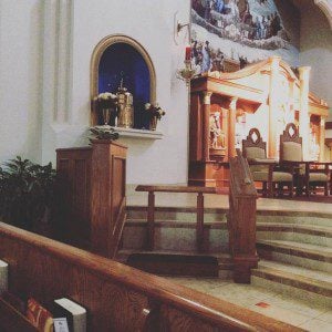 The Tabernacle at my Parish where I spend a lot of time asking Jesus for help with my life.