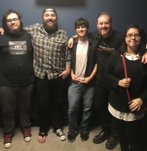 Dan, Gabe, and Felecity with Shaun and Dale from Seether