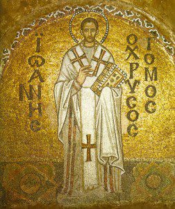 A Byzantine mosaic of John Chrysostom from the Hagia Sophia. / Public Domain