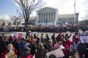 protesters at Supreme Court