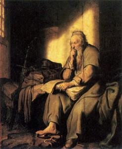 painting of Paul in prison