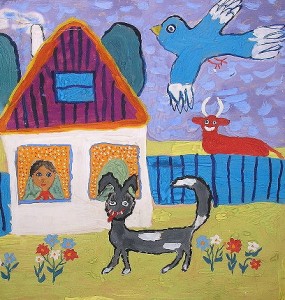child's drawing of house