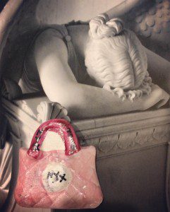 The Goddess Nyx's pink purse of death (photo by author)