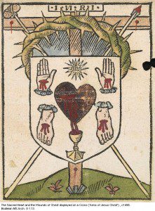 The Sacred Heart and Five Wounds of Christ (source: Bodleian Library Archives)