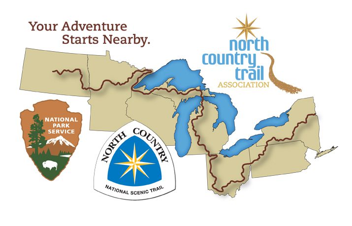 From the North Country Trail Association Website, promotional map. 