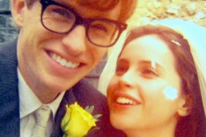 Stephen and Jane (Felicity Jones) on their wedding day