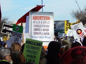 March for Life Signs and People