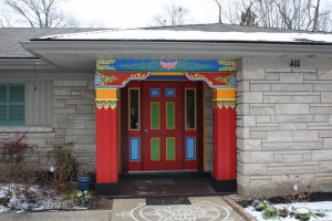 Entrance to the Drepung Gomang Institute in Louisville, Kentucky (Lori Erickson photo)