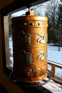 Prayer wheels at Tibetan Buddhist Monastery in Bloomington, Indiana