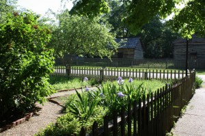 The historic district of New Harmony has beautiful gardens (Bob Sessions photo).