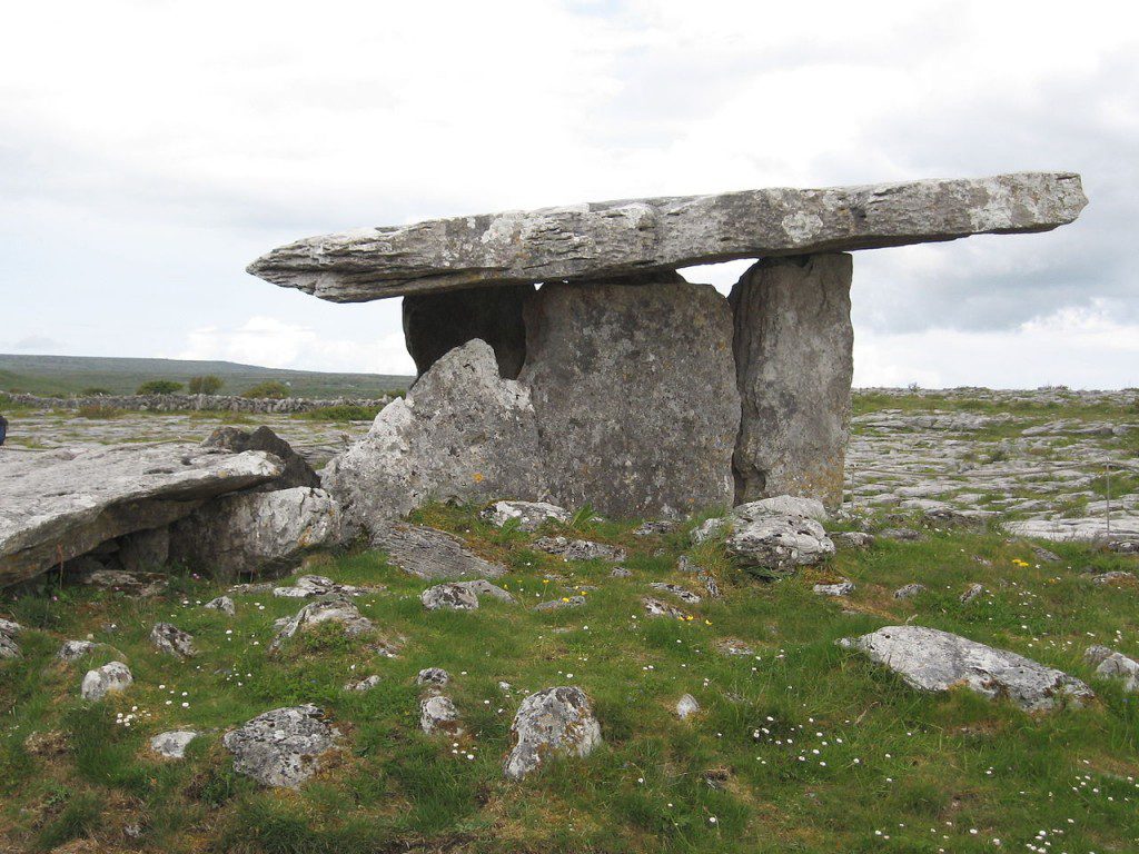 The ancient Celts loved to pile up stones, a tradition seen in this passage grave in Ireland. (photo by H. Eireann at Wikimedia Commons) 