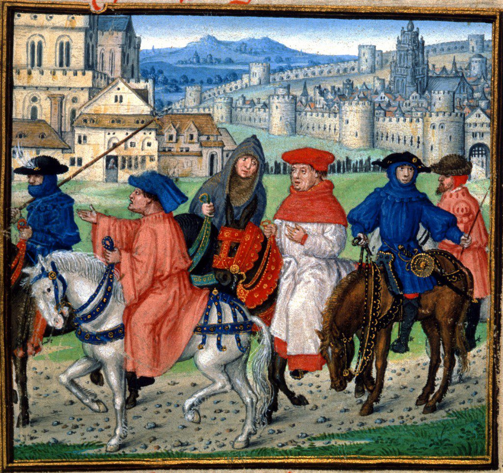 Pilgrims traveling to Canterbury in England (WIkimedia Commons image)