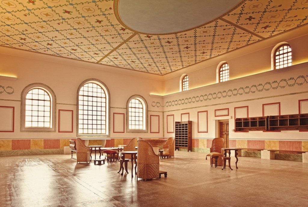 The reconstructed bath house at Carnuntum includes this spacious assembly room. (photo used with permission of Carnuntum)