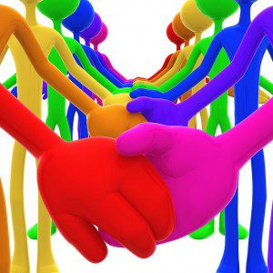 Photo Credit: 3D Full Spectrum Unity Holding Hands Concept, by Scott Maxwell, Flickr