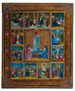 (An icon of the Resurrection, from Russia c. 1900. Source: Wikimedia, Creative Commons License).