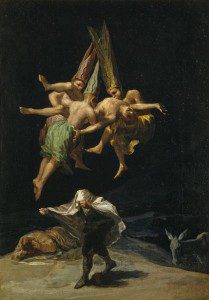 ("Witches' Flight," by Francisco José de Goya y Lucientes, 1797-1798. Source: Wikipedia, Creative Commons License).
