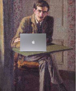 ("John Maynard Keynes Blogging, after Duncan Grant," by Mike Licht. Source: Flickr, Labelled for Reuse).