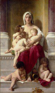 ("La Charité," 1878, by William-Adolphe Bouguereau. Source: Wikimedia, Creative Commons License).