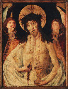 A Man of Sorrows, (c.1470) currently in main Prague Utraquist Church of Our Lady before Teyn. Source: Wikimedia, Creative Commons License).