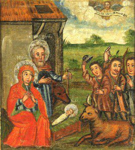 (An icon depicting the Adoration of the Magi, c. 1670. Source: Wikimedia, Creative Commons License).