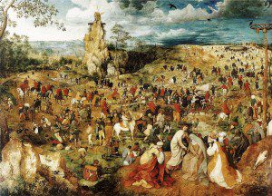 The Procession to Calvary (1564) by Pieter Brueghel the Elder. Source: Wikimedia, Creative Commons License.