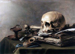 Vanitas Still Life (1630) by Peter Claesz. Source: Wikimedia, Creative Commons License.