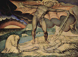 The Examination of Hiob: Satan Pours on the Plagues of Hiob, William Blake, 1826-1827. Source: Wikimedia, Creative Commons License.