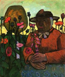 Old Woman from the Poorhouse in the Garden with a Glass Ball (1907) by Paula Modersohn-Becker. Public Domain.