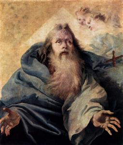 God the Father (second half of the eighteenth century) by Giovanni Domenico Tiepolo. Public Domain.