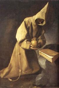 Meditation of St. Francis (1632) by Francisco de Zurbarán 