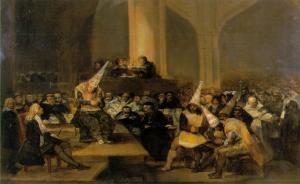 Inquisition Scene (1812-1819) by Francisco Goya. Public Domain.
