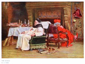 The Schism (before 1902) by Jehan Georges Vibert. Public Domain.