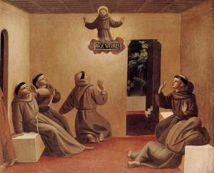 Apparition of St. Francis at Arles (c. 1429) by Fra Angelico. Public Domain.