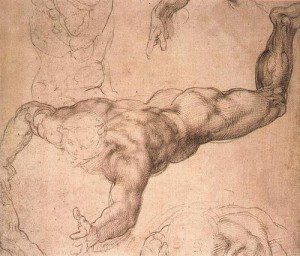 "Study for the Last Judgement," Michelangelo
