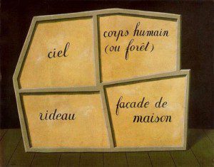 "The empty mask," Rene Magritte