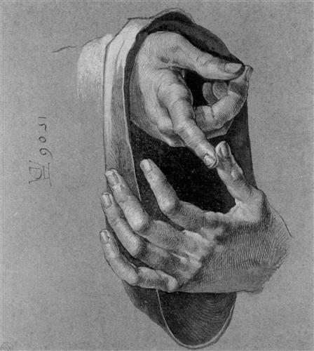"Study of Hands," Albrecht Durer