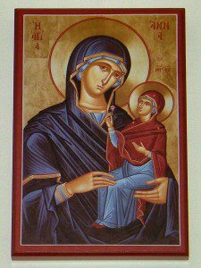 Icon of St Anne with Infant Mary on Wall; Photograph by Henry Karlson