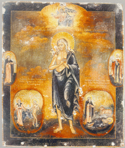 St Mary of Egypt by Anonymous (Icons of Saints at the Orthodox Christian Page.) [Public domain], via Wikimedia Commons