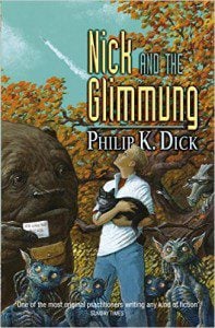 Cover for the novel, Nick and the Glimmung, taken from Amazon.com, used under "Fair Use" policy