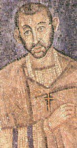 Mosaic in Sant'Ambrogio church via Wikimedia Commons
