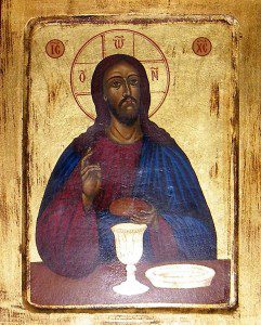 Icon of Jesus at the Mystical Supper. Photograph by Henry Karlson 