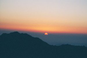 Sunrise at Mt. Sinai. Photograph by Henry Karlson