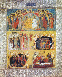 Icon of the resurrection By Anonymous (Solovetsk closter. Cоловецкий монастырь. Ризница) [Public domain], via Wikimedia Commons