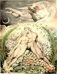 Satan Watching the Caresses of Adam and Eve by William Blake via Wikimedia Commons [Public Domain]