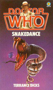 Book cover for the novelization of Snakedance. Fair use intended.