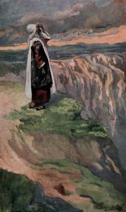 English: Moses Sees the Promised Land from Afar, as in Numbers 27:12,James Tissot [Public domain], via Wikimedia Commons