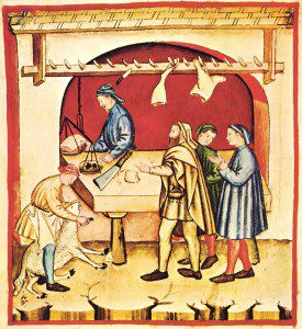 14th century butcher by unknown master (book scan) [Public domain], via Wikimedia Commons